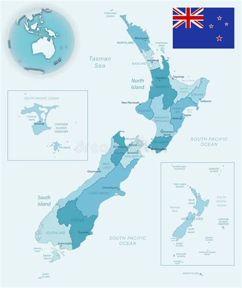 Mapa Verde De Nova Zelândia Ilustração Stock Ilustração De Isolado