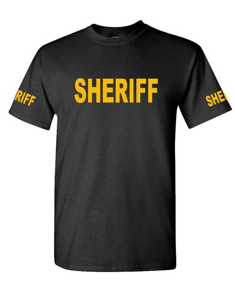 V2 Sheriff Law Enforcement Duty Police Mens Cotton T Shirt