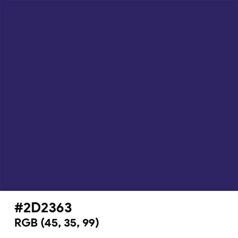 Navy Blue Color Hex Code Is 2d2363