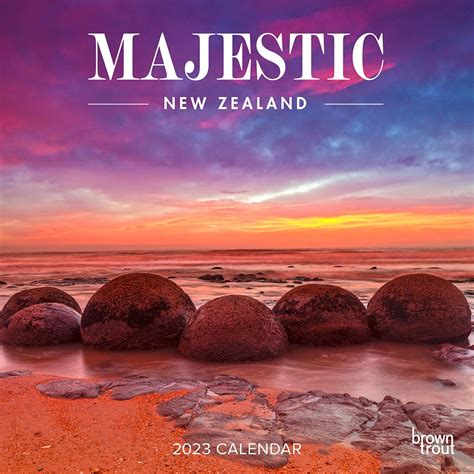 Majestic New Zealand 2023 Square Wall Calendar Anzac Day Browntrout