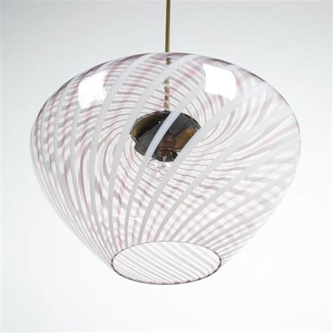 Large Vintage Murano Swirl Glass Pendant Lamp At 1stdibs Swirl Glass Pendant Light Vintage