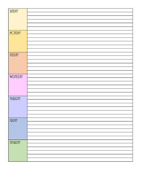 26 Blank Weekly Calendar Templates Pdf Excel Word Template Lab 26