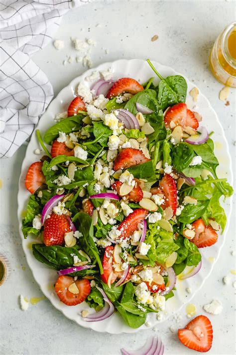 We may earn commission from links on this page, but we only recommend products we back. Strawberry and Spinach Salad - Andie Mitchell