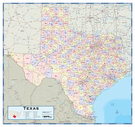 Texas Counties Wall Map Maps Texas County Gis Map Printable Maps