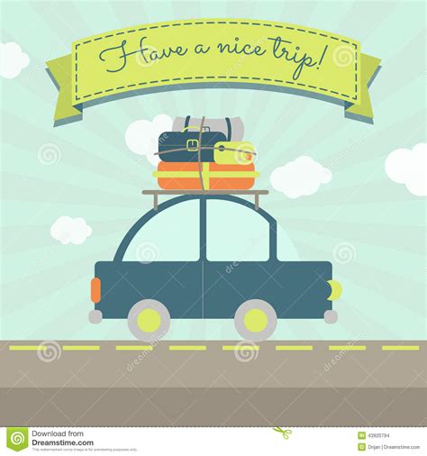Have a nice car trip stock vector. Illustration of design - 43920794