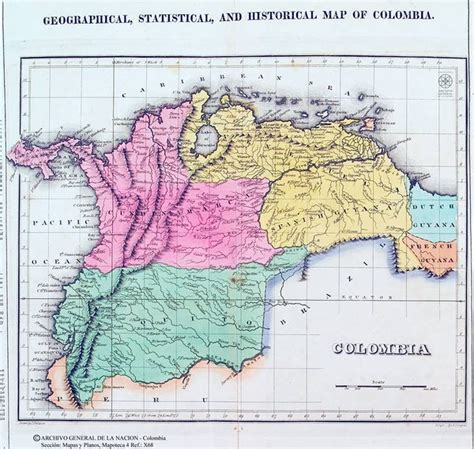 Historia De Colombia On Twitter Mapa De Colombia 1822 Publicado En