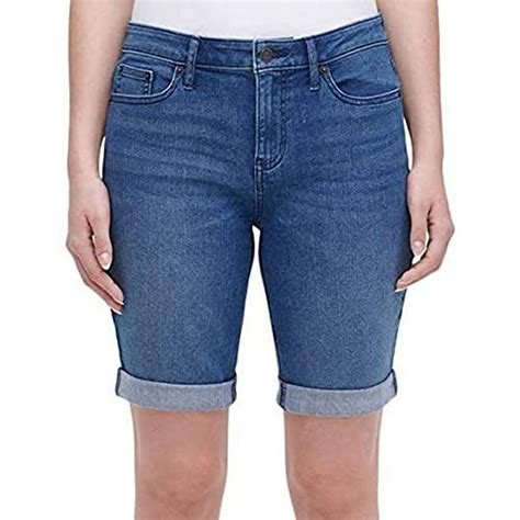 Dkny Dkny Jeans Womens Bermuda Jean Shorts Blue Denim 4