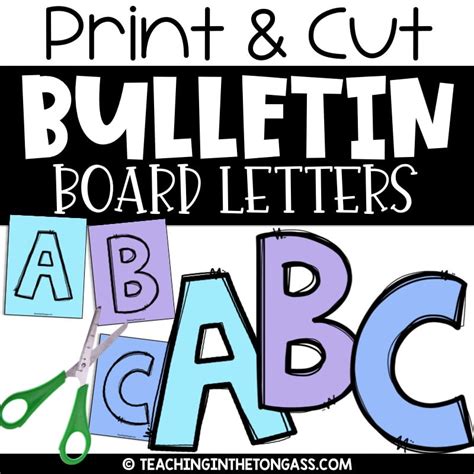 Cut Out Free Printable Bulletin Board Letters Templates