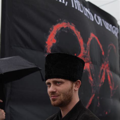 Circassian Man Wearing Black Fur Hat Kalpaklı Çerkes Genç Wearing