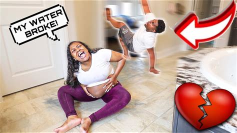 My Water Broke Prank On Husband Must Watch His Reaction Youtube