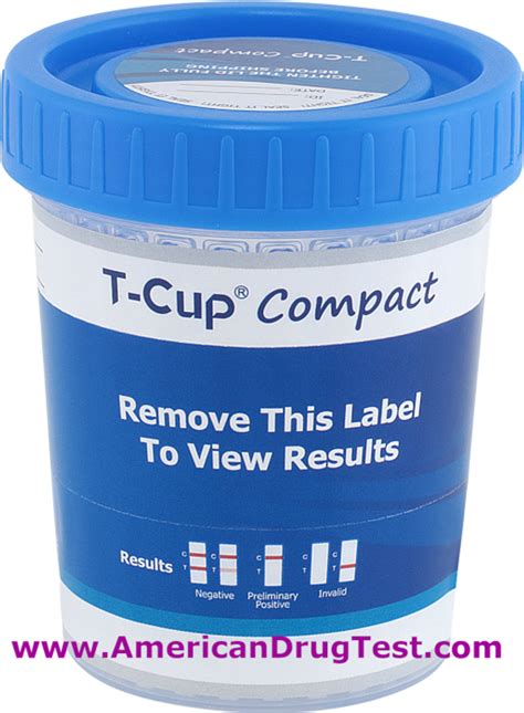 18 Panel T Cup® Compact Drug Test Cup With Etg Fty Tra K2 Kra 25 Box American Drug Test