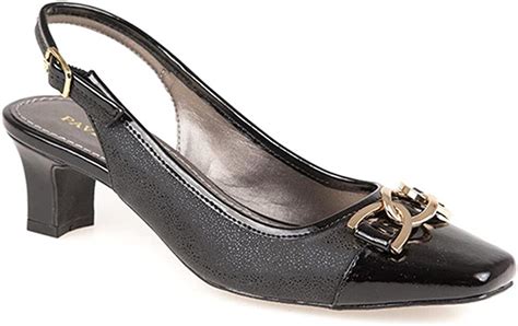pavers ladies slingback court shoe 305 355 black size 9 uk shoes and bags