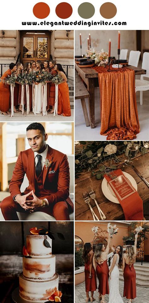 Trends For 2021 8 Different Rust Colored Wedding Palettes To Inspire