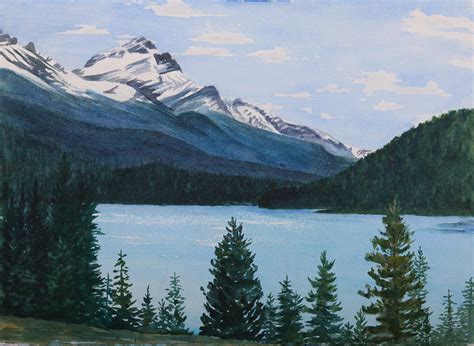 Rocky Mountains Painting By Debbie Homewood