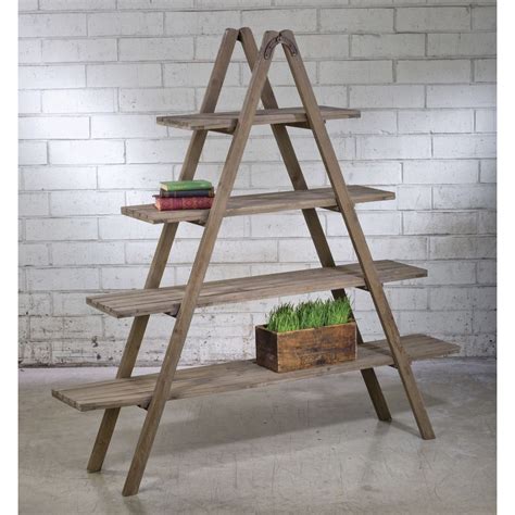 To me it is only a bookshelf in name! Reclaimed Wood A-Frame Shelf Unit | Bookcase, Etagere ...