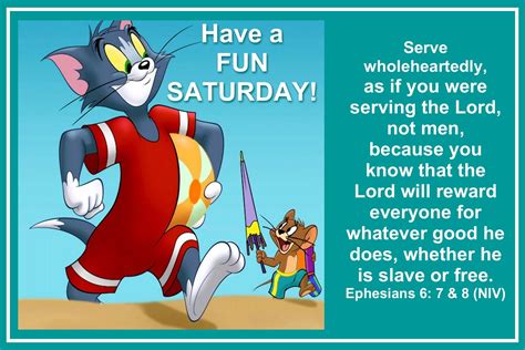 Days Of Week Serve The Lord Ephesians Happy Saturday Frosted Flakes