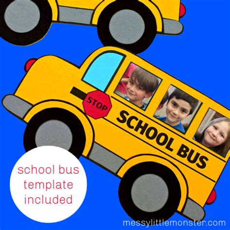 School Bus Craft School Bus Template Included Messy Little Monster
