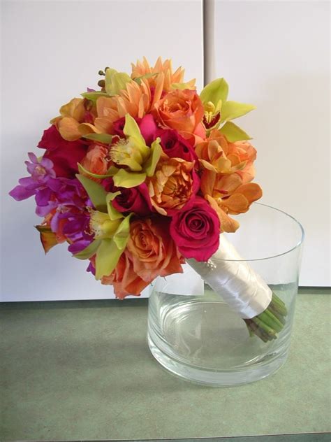 The chances are if you're reading this post you've not got a clear idea that you are committed to. Bright colors Bridal Bouquet by Tustinflorist.com | Bridal ...