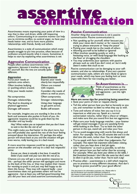Assertiveness Training Worksheet Printable Worksheets And Activities
