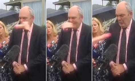 New Zealand Politician Steven Joyce Almost Hit In The Face With A Sex