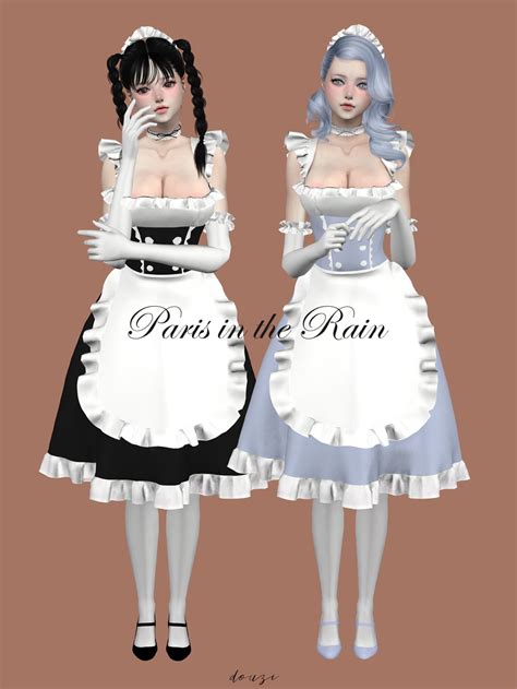 Simfileshare Maid Outfit Set Sims 4 Cc Sims 4 Dresses Sims 4