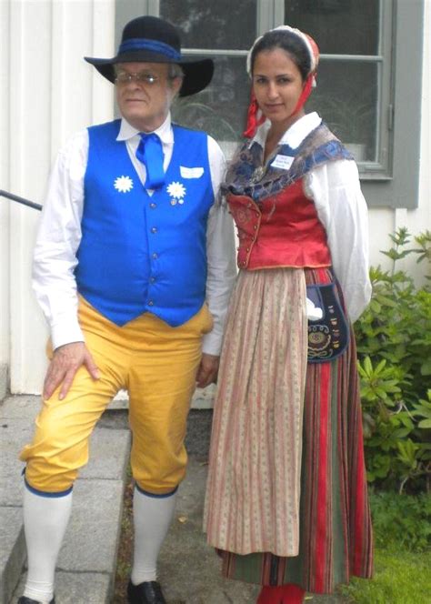 Lars Jacob Wearing Sverigedräkten Sweden Costume And Oksana Maria Lorczak Wearing Birgit