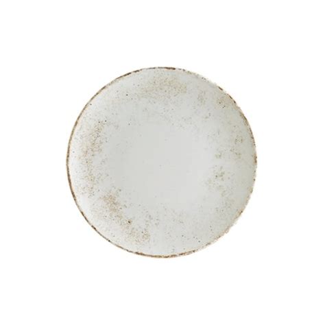 Logo Printed Bonna Nacrous Matt Gourmet Porcelain Flat Plate 21cm