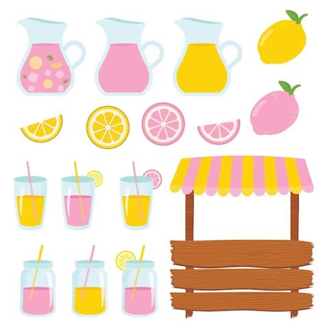 Pink Lemonade Clipart Digital Clipart Instant Download Etsy