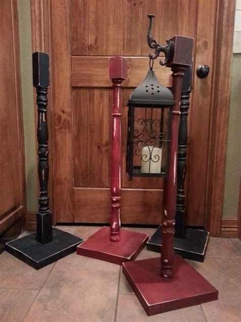 Using a wooden crate is the most effortless approach. Post stands from table legs and banisters, really cool idea for the posts for banquette tables n ...
