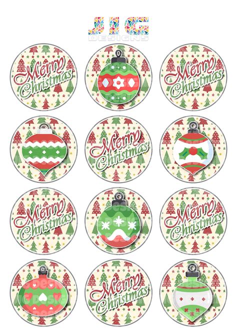 excited to share the latest addition to my etsy shop christmas baubles printable cupcake