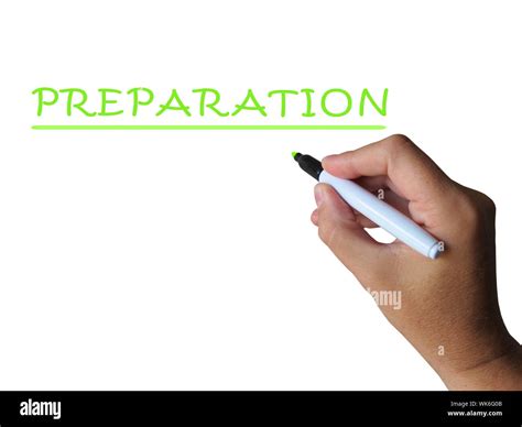 Preparation Word Meaning Readiness Preparedness And Foresight Stock