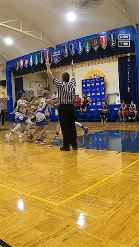 8th grader makes near full court buzzer beater to win game an 8th grade basketball player in