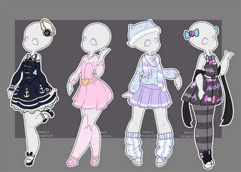 Gacha Outfits 16 Character Design Drawing Anime Clothes Character