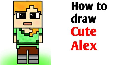 How To Draw Cute Alex From Minecraft Minecraft Drawings Ak Arts