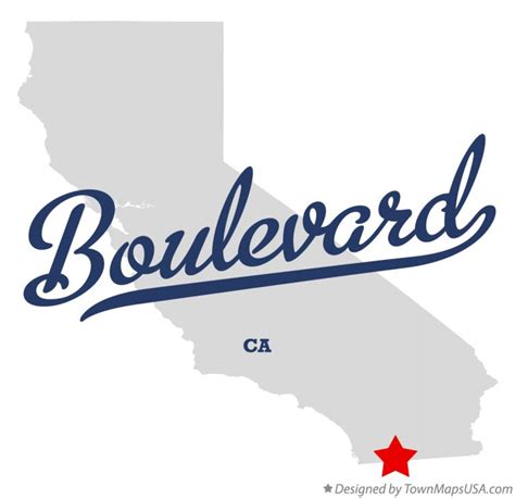 Map Of Boulevard Ca California
