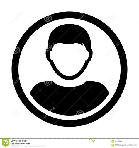 User Icon Vector Male Person Symbol Profile Circle Avatar Sign Stock