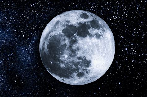 Cielo Nocturno Con La Luna Y Las Estrell Stock De Foto Gratis Public
