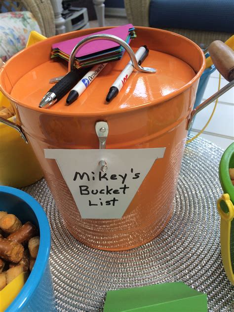 Tomorrow is guaranteed to no one, so once you have your bucket list going, make sure. I love the idea of a "bucket list" for a retirement party. Guests write ideas for activities ...