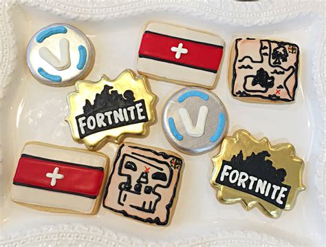 Fortnite Cookies Using Glaze Icing Fun Cookies Birthday Cookies