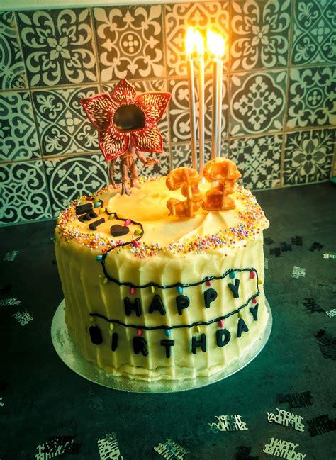 Thank you for choosing our best online greetings cards maker website enjoy creating names with online name editor. Boyfriend made me a birthday cake. : StrangerThings