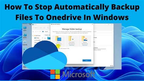 How To Stop Automatically Backup Files To Onedrive In Windows Stop Onedrive From Syncing