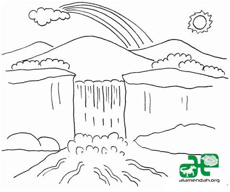 Mewarnai Gambar Pemandangan Khas Indonesia | Alamendah's Blog