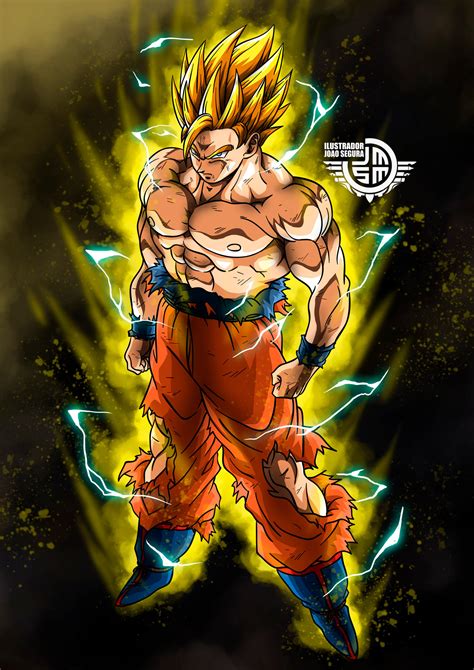Goku Super Sayayin 2 By Ilustradorjoaosegura On Deviantart
