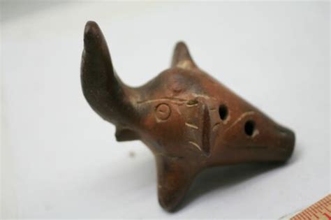 vintage mexican folk art ceramic clay whistle flute ocarina e3 ebay