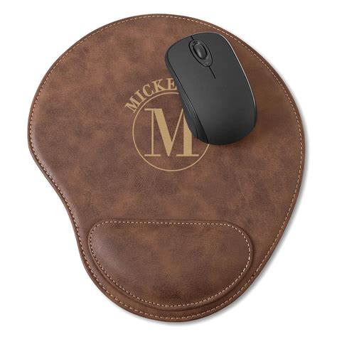 Personalized Mouse Pad With Wrist Rest The Man Registry Leather