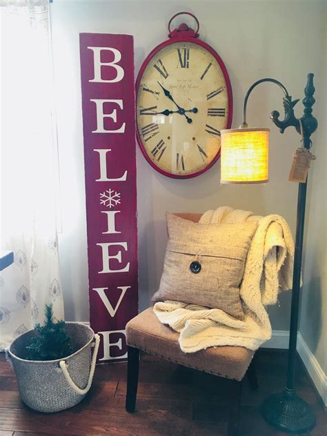 Believe Porch Sign Believe Sign Christmas Sign Christmas Etsy