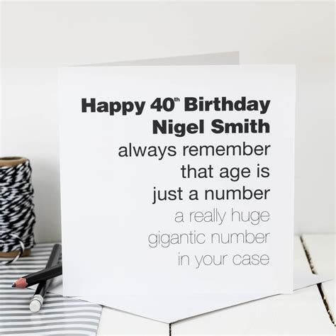 We did not find results for: funny 40th birthday card; 'age is just a number' by ...