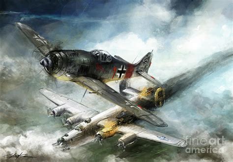 World War 2 Fw 190 Rauhbautz Vii Painting By Ondrej Soukup