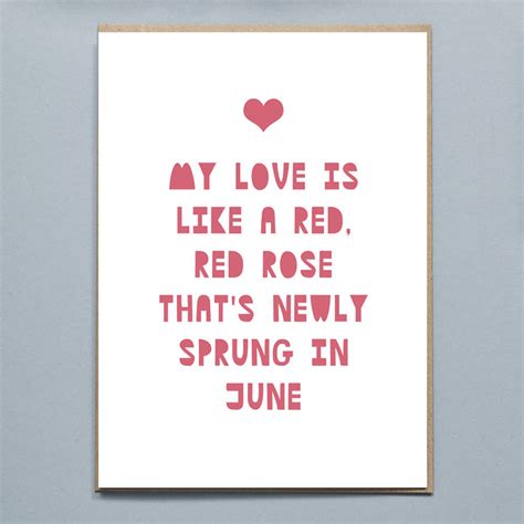 Finally been granted a cli from $300 to re: 'my love is like a red red rose' card by eat haggis | notonthehighstreet.com
