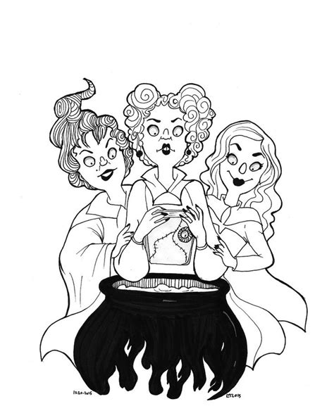 Hocus Pocus, an art print by Leann Moffitt in 2022 | Halloween coloring